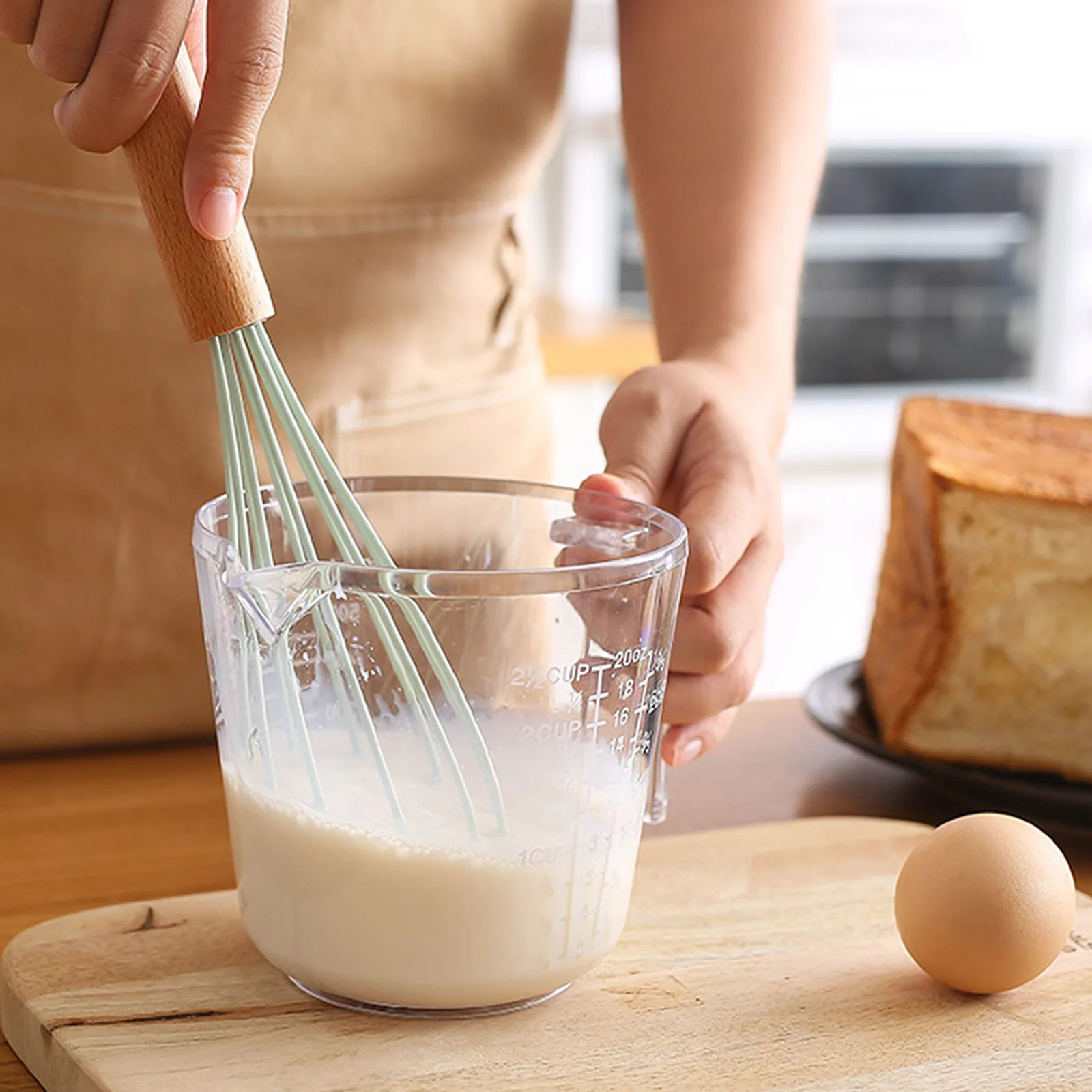 Мерный стакан с градуированными кухонными чашками бытовой многофункциональный
