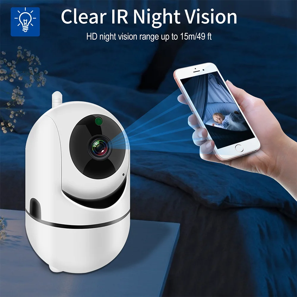 

WiFi Baby Monitor with Camera 1080P HD Video Baby Sleeping Nanny Cam Two Way Audio Night Vision Home Security Babyphone Camera