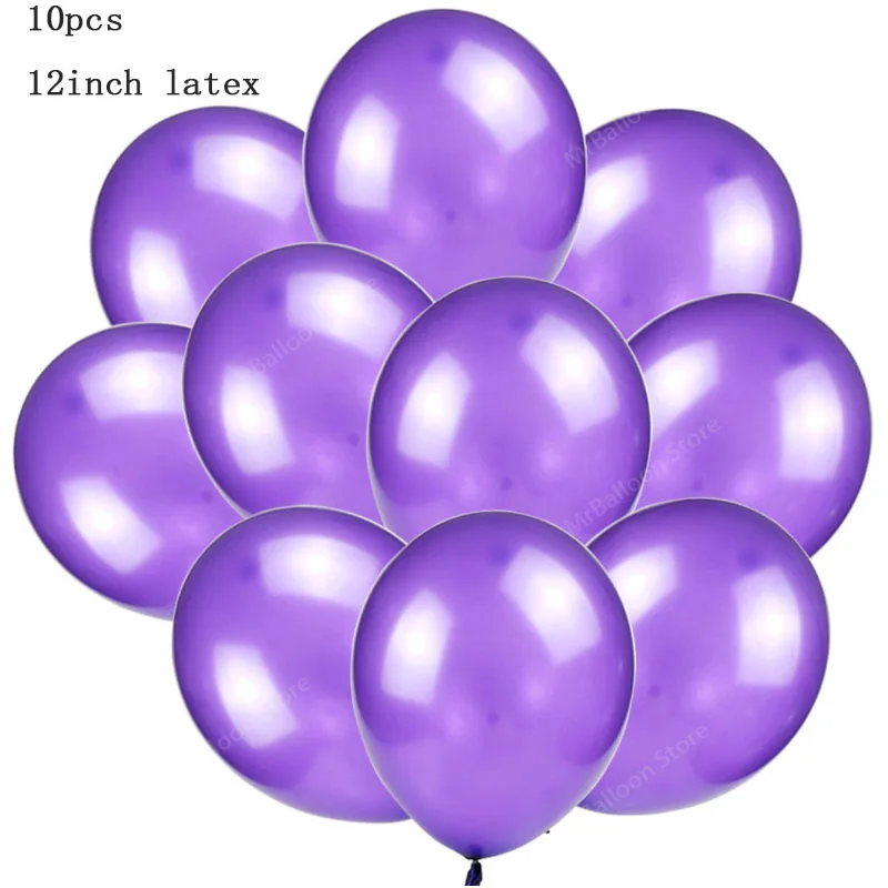 purple latex 10 шт./компл. конфетти воздушные шары ко дню рождения свадебные шары шар День рождения украшения детский розовый костюм с рисунком из воздушные шары для дня рождения ХП - Цвет: purple latex