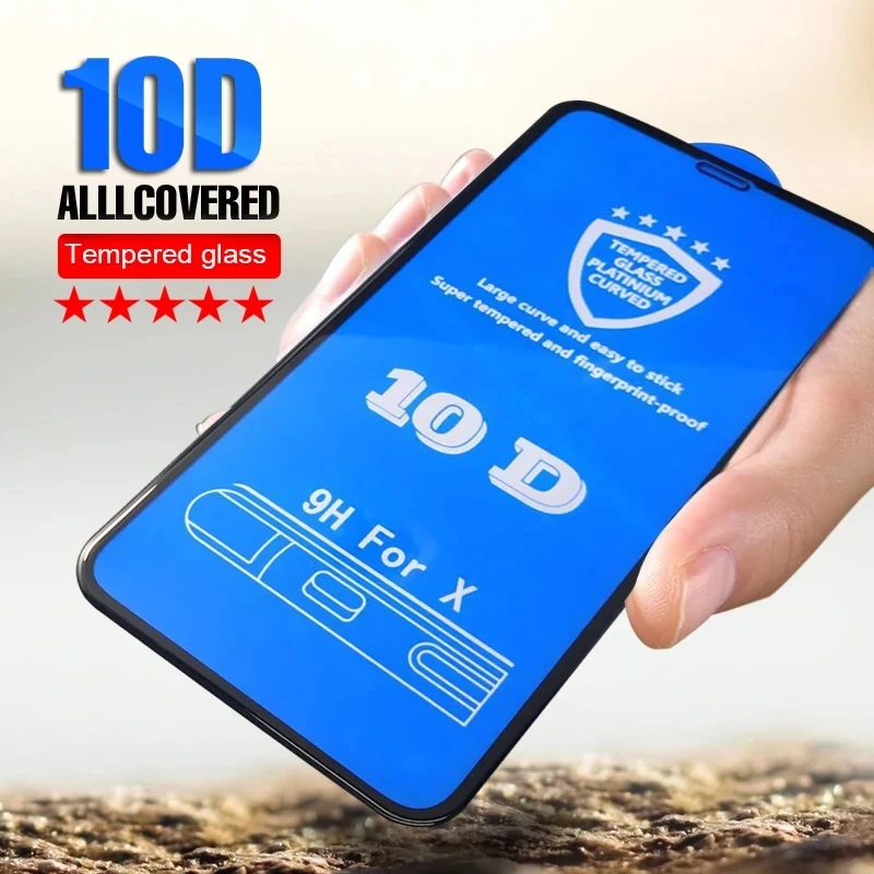 Защитное стекло 10D для Apple iphone x xr защитное покрытие экрана aiphone r s rx xs max xmax tremp aifon 10