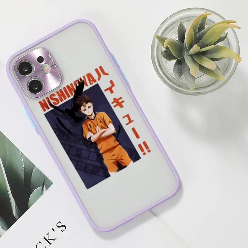 

Haikyuu volleyball boy Hinata attacks Anime Phone Case For iPhone 12 11 Mini Pro XR XS Max 7 8 Plus X Matte transparent