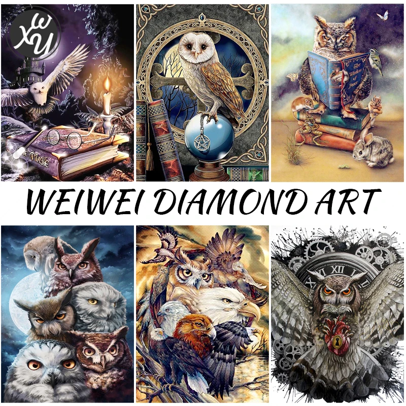 

5D алмазная живопись с совой, Алмазная мозаика, наборы для вышивки крестиком, животные, алмазная живопись, наборы для вышивки крестиком, алма...