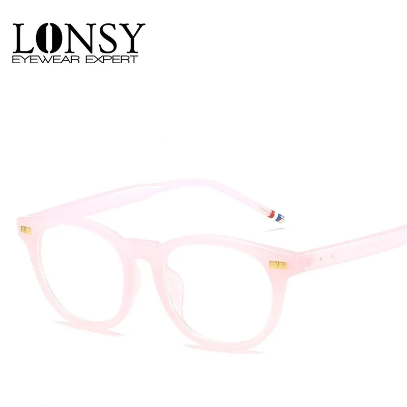 Новые модные женские очки оправа мужские розовые ретро прозрачные близорукость