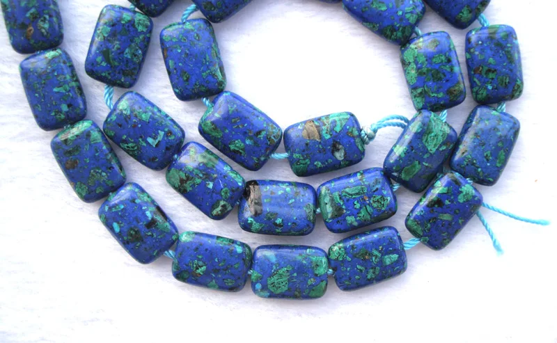 Азурит Малахит плоский свободные бусы прямоугольной формы для самостоятельного