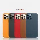 Оригинальный кожаный чехол 1:1 для iPhone 13 Pro Max 12 Mini Magsaf *, Беспроводная зарядка, защита от падения, чехол с анимацией и упаковкой