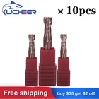 Оптовая продажа инструментов ucheer, 1050 шт., 2 канавки, резак HRC50, 1-6 мм, станок, твердосплавный сплав, фреза, Концевая фреза