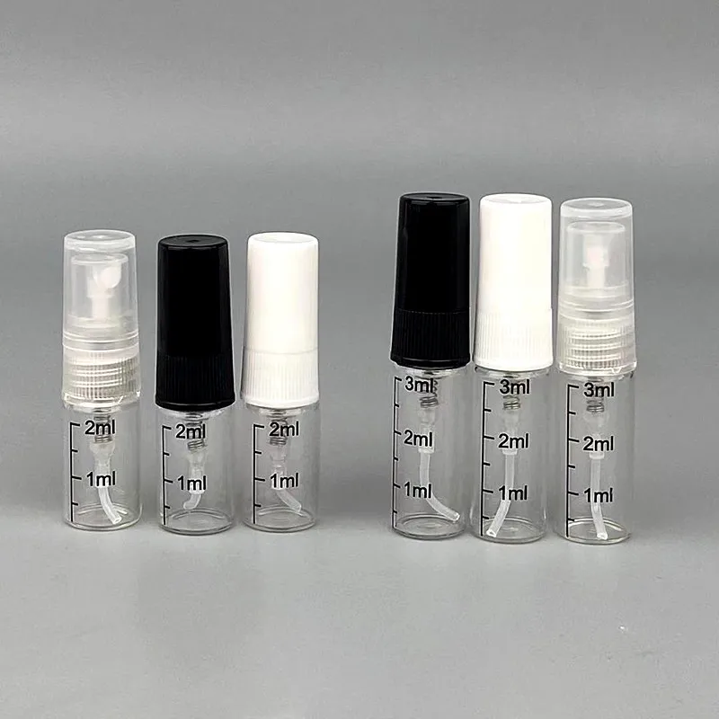 

10pcs Perfume Sprayer Portable 2/3/5/10ml Travel Mini Cosmetic Sample Alcohol Container Sanitizer Mist Spray Bottle with A Scale