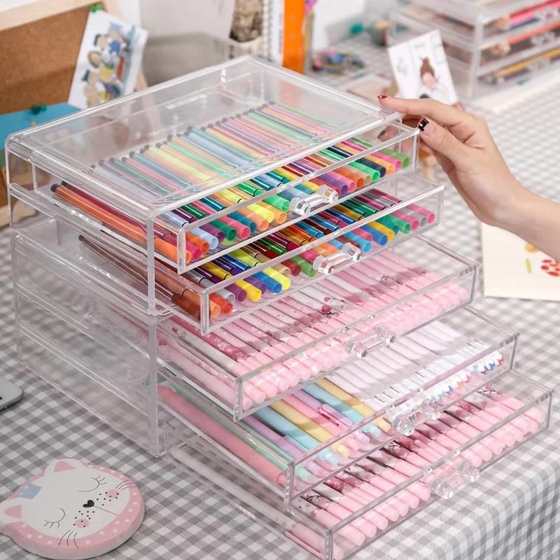 

2021 Storage Rack Book Document Pencil Holder Multilayer Expanding Box School Office Stationery Desktop Organizer