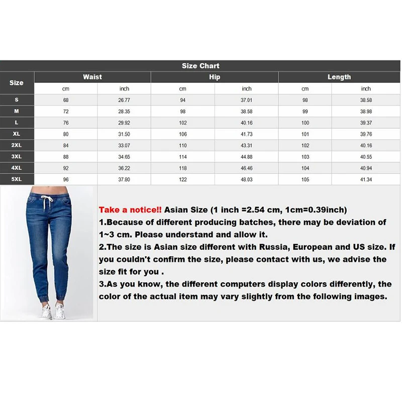 

Plus Size Lace-up Jeans for Women Pants KALENMOS Casual Loose Slim Fit Stretch Long Denim Pure Color Trousers Blue Black 5xl