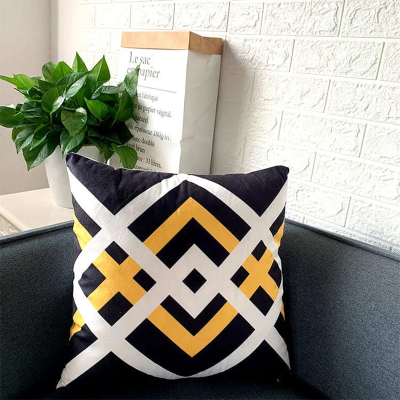 Новый декоративный чехол для дивана 45x45 см в полоску подушки с геометрическим