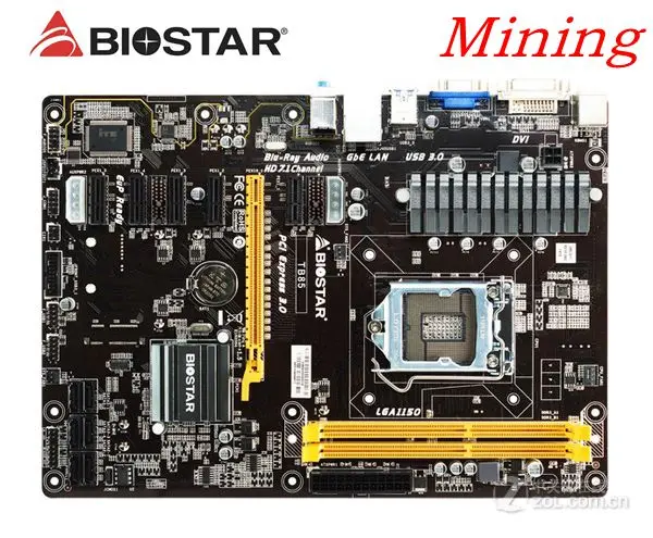 Материнская плата для майнинга BTC PRO используется Biostar TB85 Desktop 6GPU 6PCI E Professional B85 LGA 1150