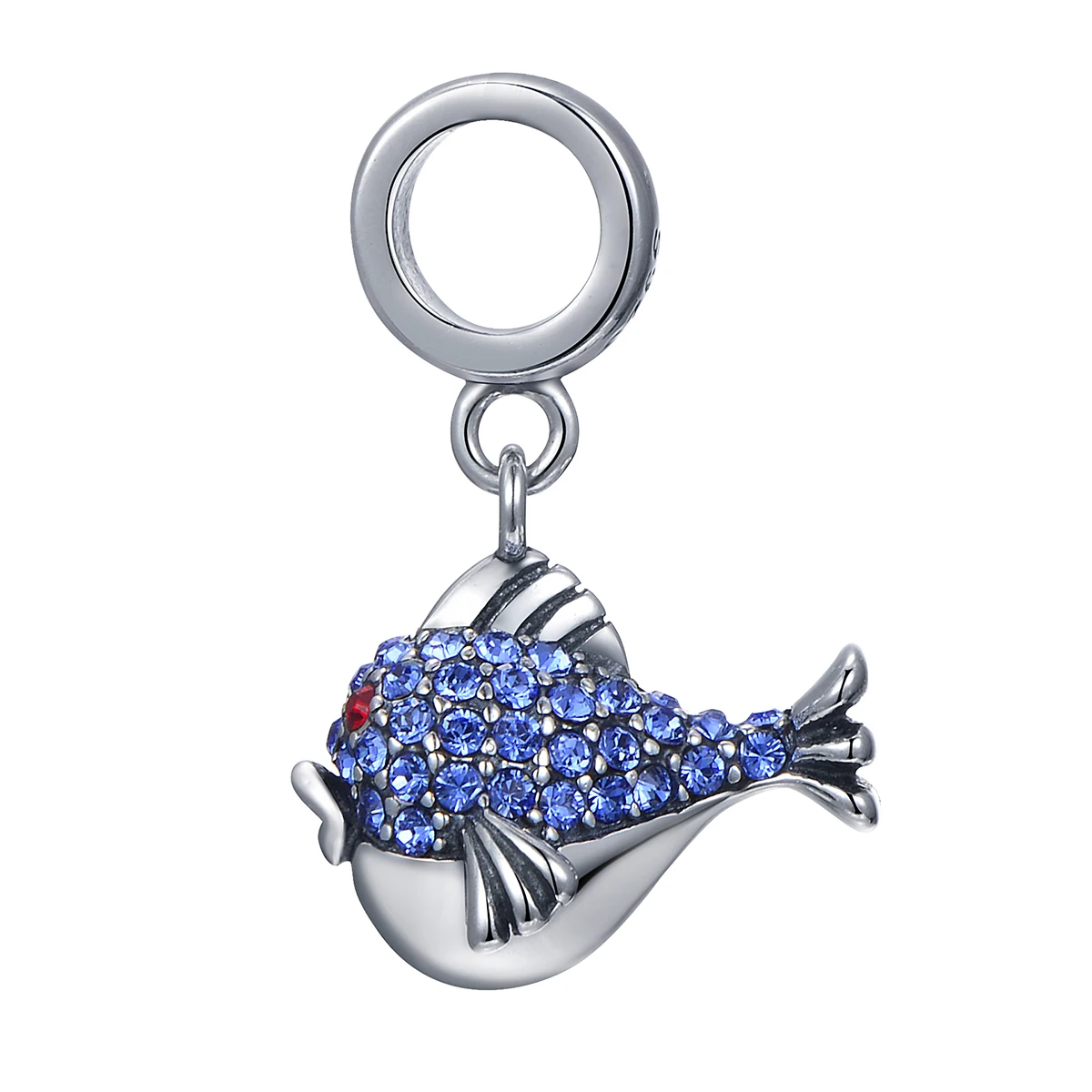 Бусина Шарм рыба из серебра 925 пробы для браслета и ожерелья|charm sterling|silver fish charmbeads