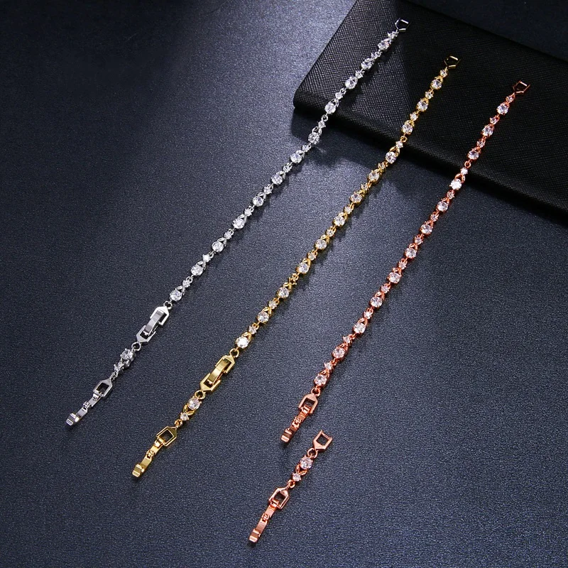 

Ekopdee New Arrival Elegant Zircon Bracelet For Women Daily Exquisite Luxury Cubic Zirconia Cute Bracelets Wedding Jewelry Girl