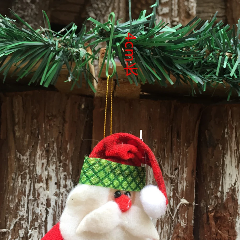 Многоразовые пластиковое Рождественское украшение крючки станок и мини