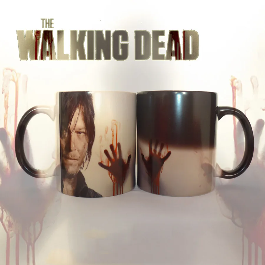 Кружка Ходячие мертвецы меняющая цвет Термочувствительная керамическая