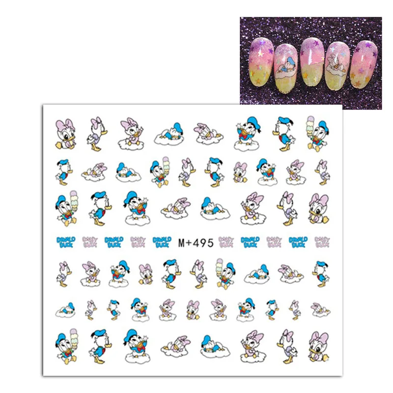 Водные Наклейки для ногтей в виде животных Disney милые летние наклейки сделай сам