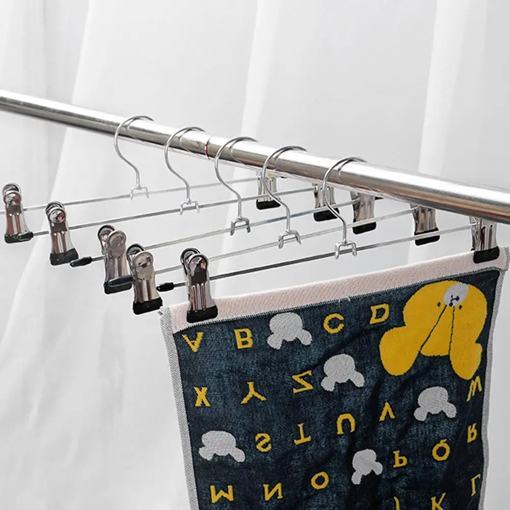 

1Pc Stainless Steel Pants Clip 30CM Non-Slip Anti-Crease Drying Rack Clothing Store Home Adult Children Drying Tools