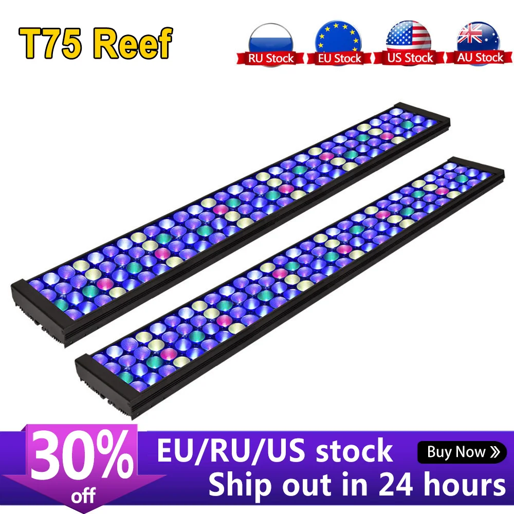 2 шт. PopBloom аквариумный светодиодный светильник для морского рифа освещение