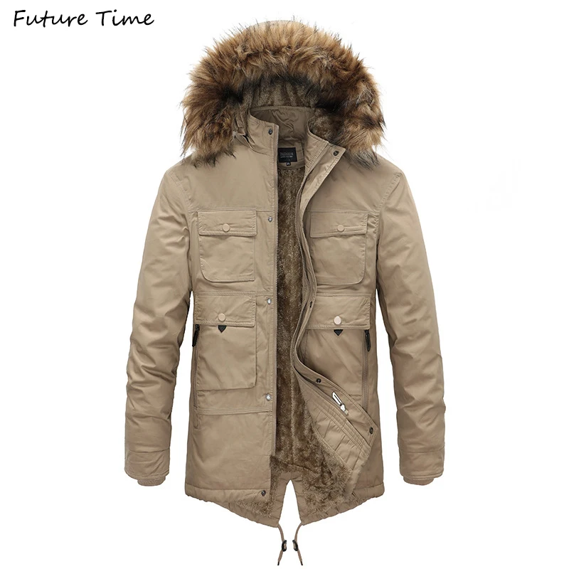 

Winter Long Parka Men Big Fur Collar Jacket for Men Hooded Windbreaker Warm Plus Thick Coat Male Waterproof Clothes Brand Cloth