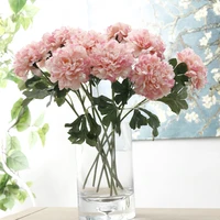 10pcs artificial single branch peony silk flower decoration home wedding flower wall background short branch peony floral wreath