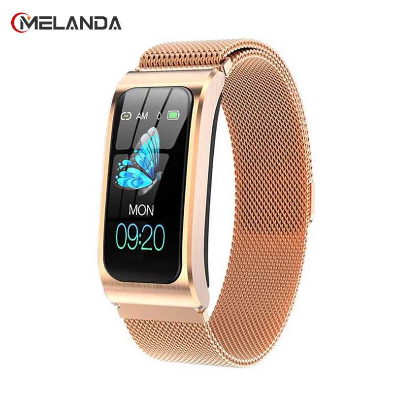 MELANDA женские умные часы 1 14 &quotIP68 Водонепроницаемый сердечного ритма Smartwatch для
