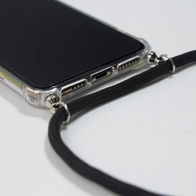 For Samsung Galaxy NOTE8 9 S8 S9 S10 A50 A30 A10 M10 Case Transparent TPU Phone Cover Crossbody with Strap long chain | Мобильные
