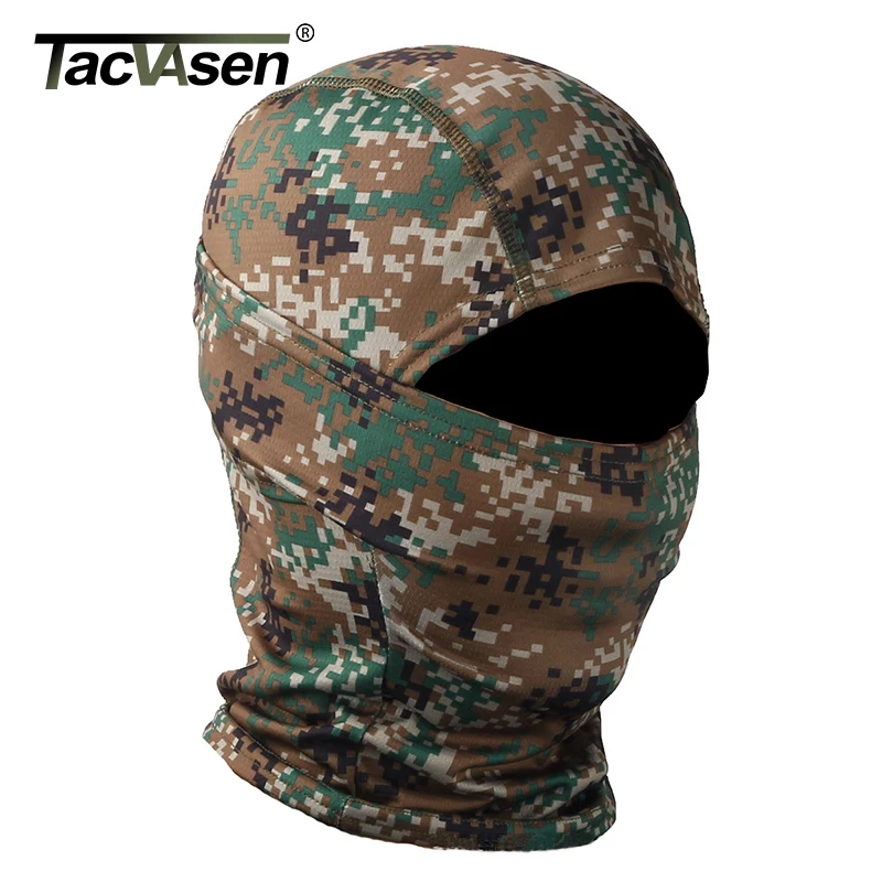 TACVASEN, тактическая Балаклава, быстросохнущая, для охоты на велосипед, армейская маска на все лицо, пейнтбол, Wargame, шлем, камуфляж, военная маска для лица