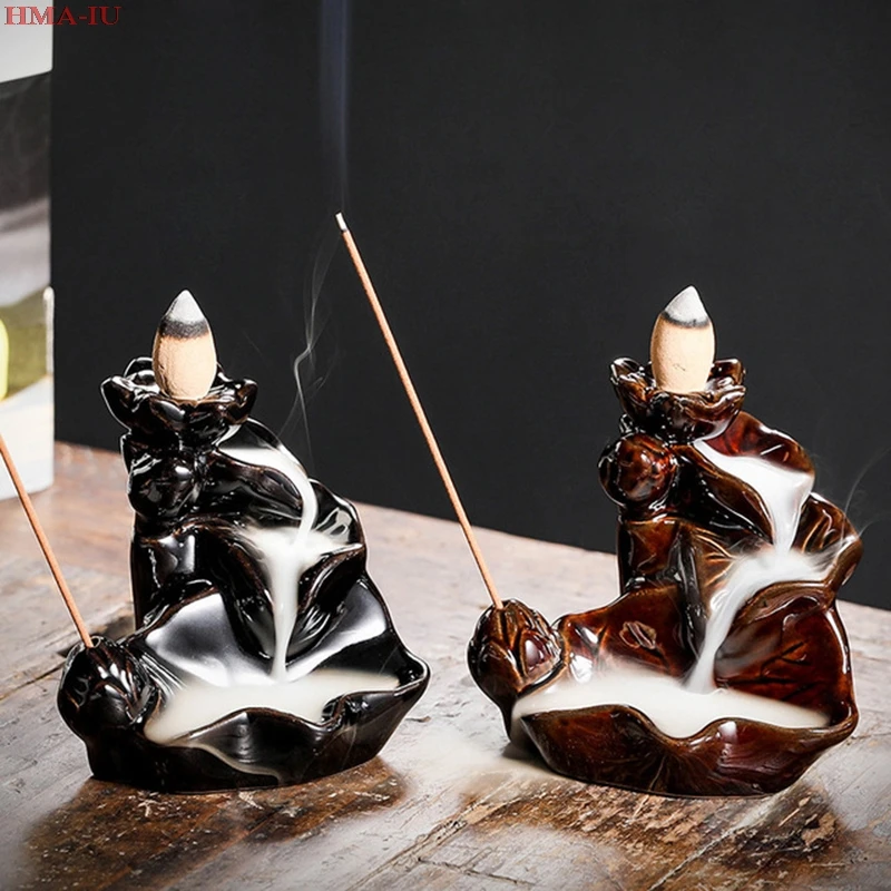 Reflux Incense Ceramic Burner Fragrance Holder Backflow Censer Aromatherapy