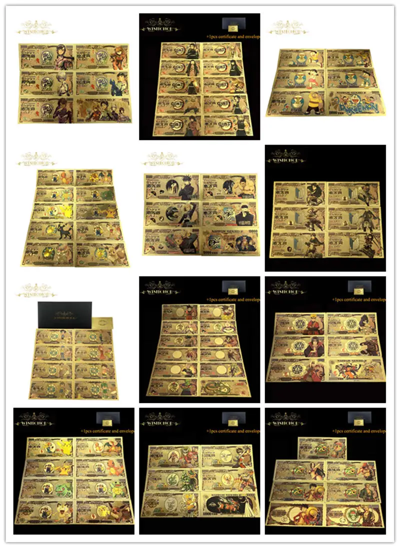 Все типы красивых японских детективов Конан банкнот аниме детектив банкноты в 24k