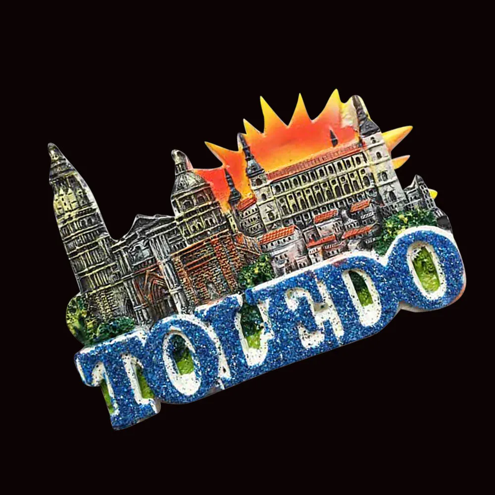 

Lychee Toledo Cathedral Fridge Magnet Spain Refrigerator Magnetic Sticker Travel Souvenirs Home Decoration