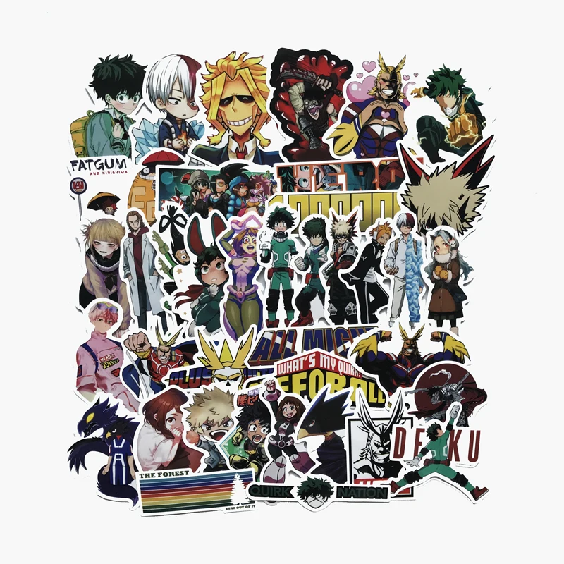 73 шт. наклейки на чемодан моя геройская академия ноутбук скейтборд Izuku Midoriya All Might