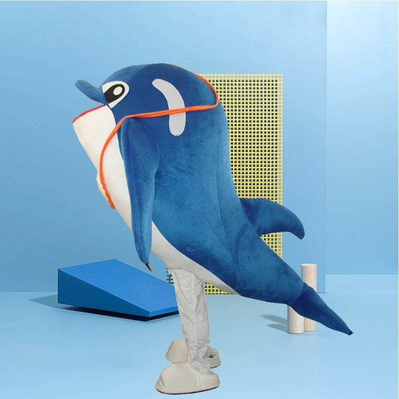 

Dolphin Mascot Adult Costume Set Cosplay Party Game Costume Costume Costume Advertising Carnival Halloween Cosplay Unisex Gift