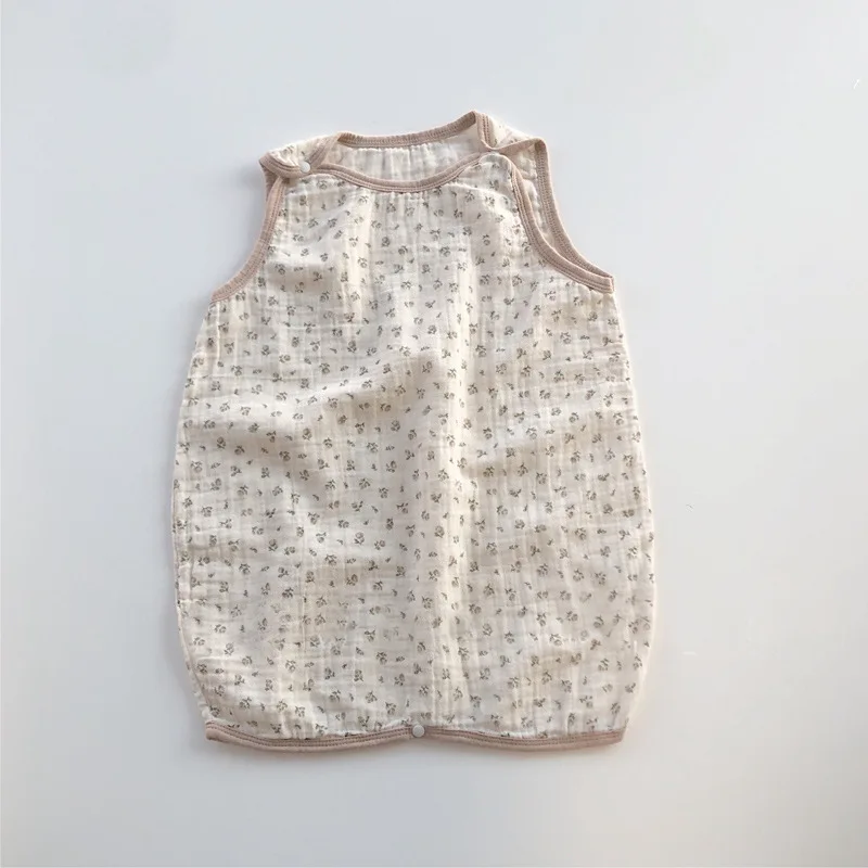 

Toddler Baby Girl Casual Cute Floral Pattern Printed Sleeveless Sleeping Bag Summer New Kid Boy Dot Soft Sleeping Bag