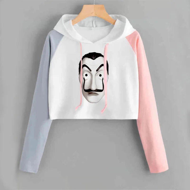 Женская толстовка с длинным рукавом модный короткий пуловер принтом в стиле хип