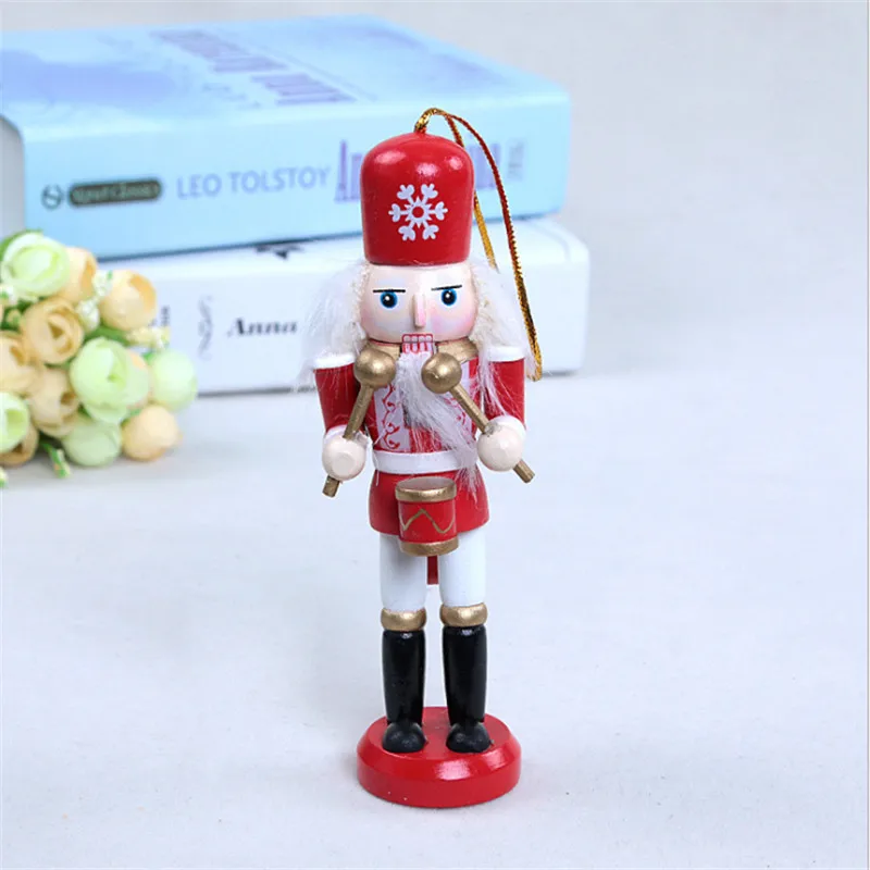 Набор из 5 штук рождественских деревянных кукол-щелепок для украшения елки на Рождество и Новый год 2022.