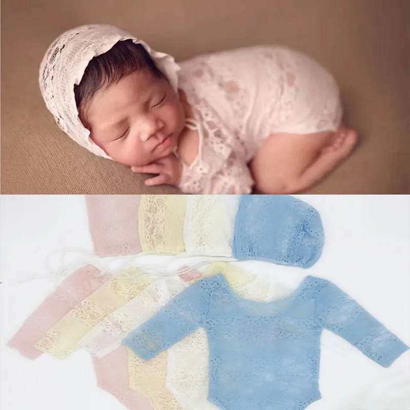Реквизит для фотосъемки новорожденных, одежда, Одежда для новорожденных, кружевная одежда, детская шляпа Photp, одежда
