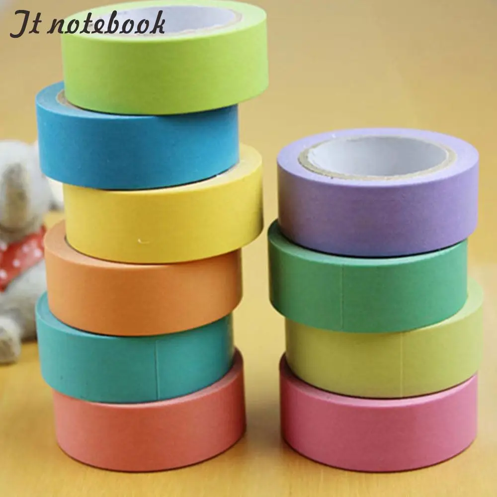 

Радужный однотонный Цвет бумага DIY декоративная лента липкая наклейка Блокнот молочный украшения