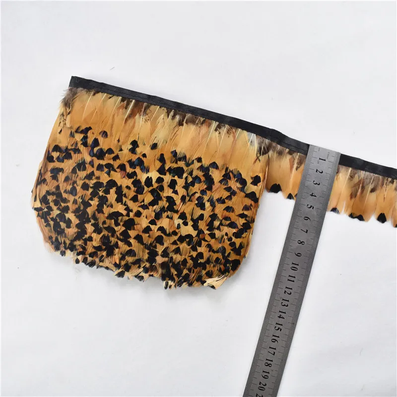 10 м/лот натуральные перья фазана планка лента с бахромой отделка шитье белые для