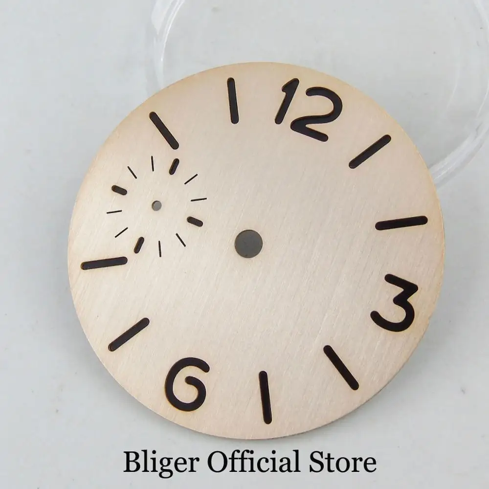 

Hollow 37.5mm champagne/purple Watch Dial Fit ETA 6497 6498 ST 3600 Series movement