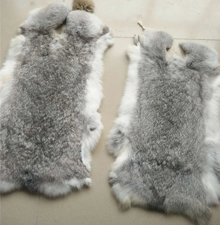 

Wholesale tanned rabbit fur pelt real rabbit skins for sale