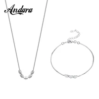 new 925 silver jewelry set silver necklace bracelet set for woman charm jewelry gift