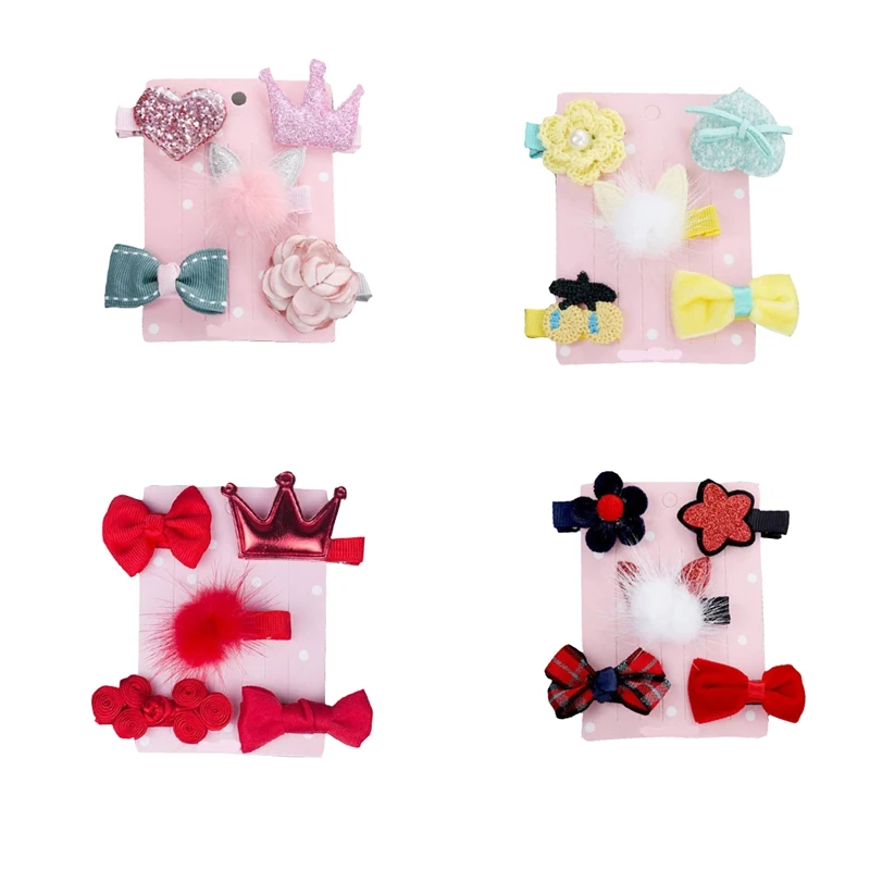 Заколки для волос 5 шт./лот милые банты щенков эластичные Завязки аксессуары