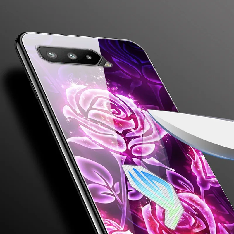Чехол из закаленного стекла для ASUS ROG Phone 5 Мягкий бампер Жесткий Rog Rog5 чехол ZS673KS