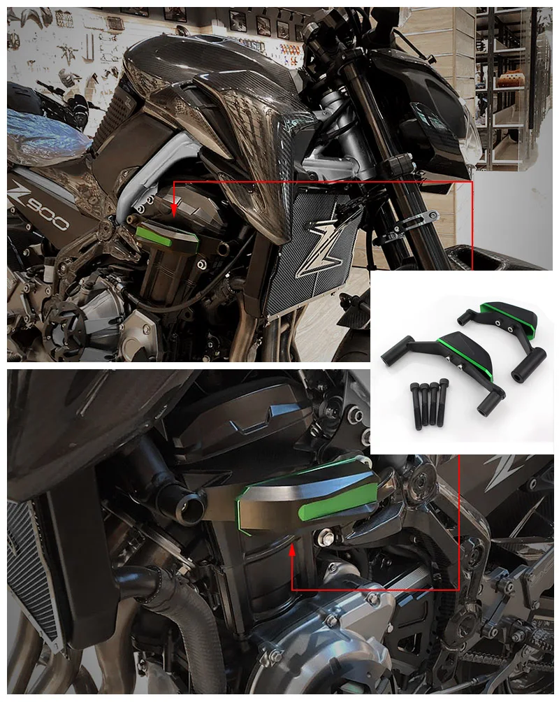 Детали мотоцикла с ЧПУ для Kawasaki Z900 2017 2018 2019 защита двигателя защитная рама