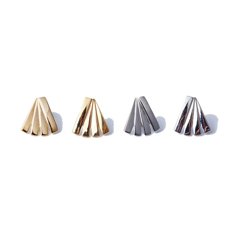 

Fashion Gold Silver Color Triangle Stud Earring Punk Rock Retro Sector Earring Piercing Brincos Jewelry Gift For Women Girl