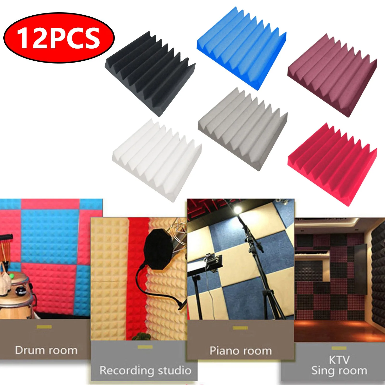 

12PC DIY Baby House Creative Toy Sponge Practical Indoor Game Music Soundproof Sponge Home Decoration Accessories Toys For Girls