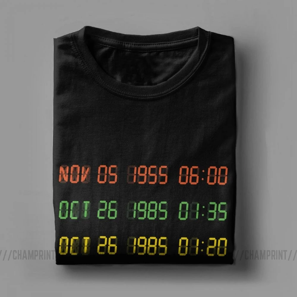 Футболки с таймером мужские креативные футболки коротким рукавом хлопковые топы