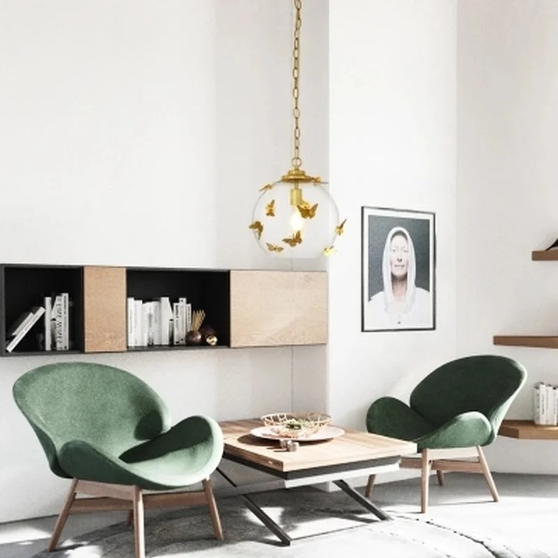 Современный Стекло Светодиодный Люстра Освещение Спальня Гостиная Кухня