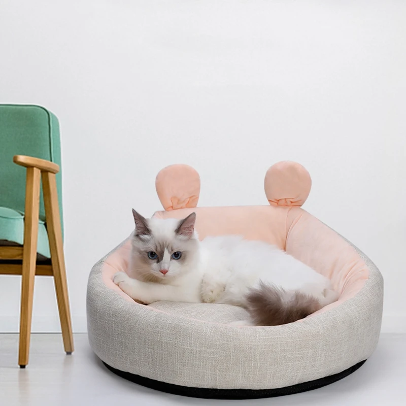 

Rabbit Ear Soft Dog Bed Kennel Cat Mat House Cushion Improved Sleep Pet Sleeping Accessories