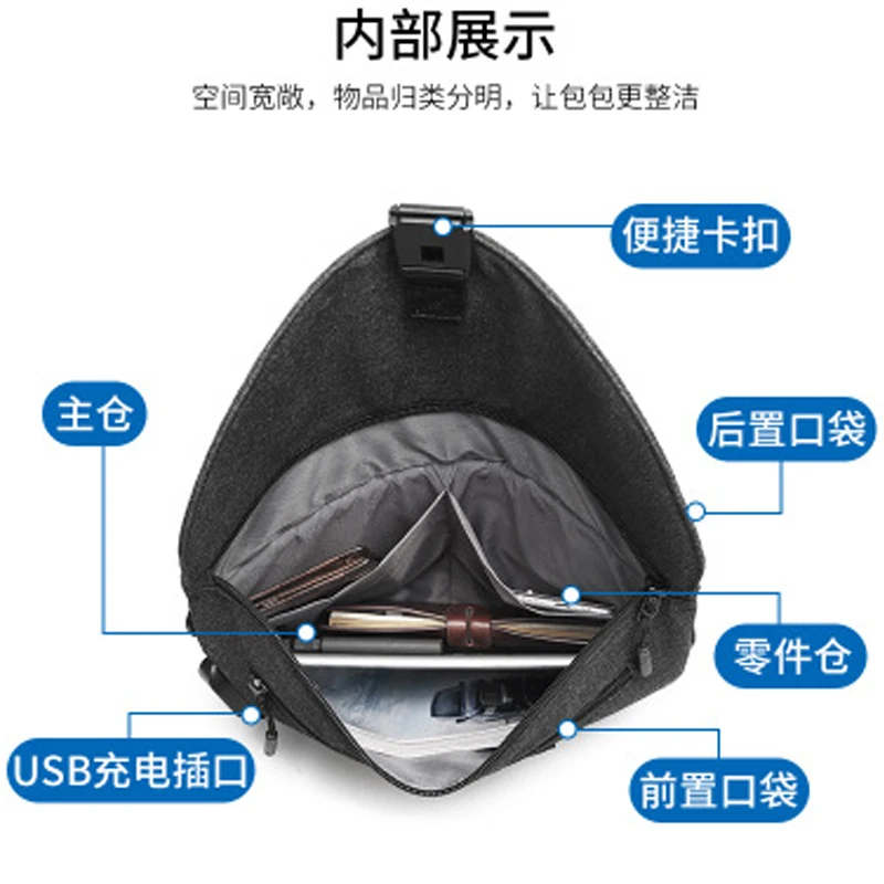 Сумка мессенджер Mega walker мужская модная деловая дорожная через